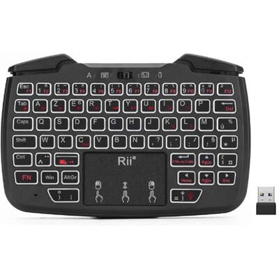 Rii Mini Clavier Wireless Français Manette de Jeu Portable Multifonctionnelle Ergonomique sans Fil avec Touchpad pour Smart TV, Mini PC, HTPC, Console, Ordinateur Rii Mini Clavier Wireless Français Manette de Jeu Portable Multifonctionnelle Ergonomique sans Fil avec Touchpad pour Smart TV, Mini PC, HTPC, Console, Ordinateur