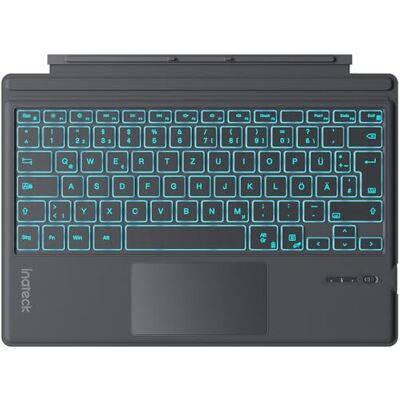 Inateck Clavier Surface Pro 7, compatible avec Surface Pro 7/7+/6/5/4 avec trackpad, Bluetooth 5.3, éclairage de fond 7 couleurs, QWERTZ, KB02027 Inateck Clavier Surface Pro 7, compatible avec Surface Pro 7/7+/6/5/4 avec trackpad, Bluetooth 5.3, éclairage de fond 7 couleurs, QWERTZ, KB02027