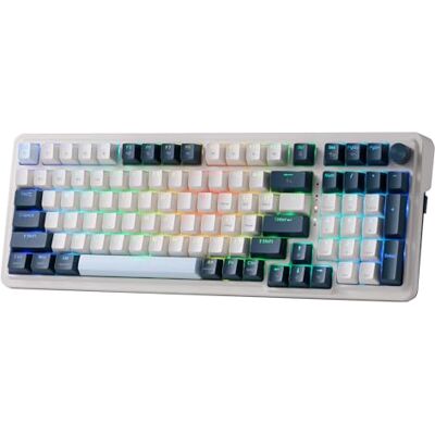 Redragon K686 PRO Clavier de jeu RVB à 98 touches avec joint sans fil, clavier mécanique Windows/Mac avec 3 modes et prise échangeable à chaud, contrôle spécial par bouton rotatif et coussinets Redragon K686 PRO Clavier de jeu RVB à 98 touches avec joint sans fil, clavier mécanique Windows/Mac avec 3 modes et prise échangeable à chaud, contrôle spécial par bouton rotatif et coussinets