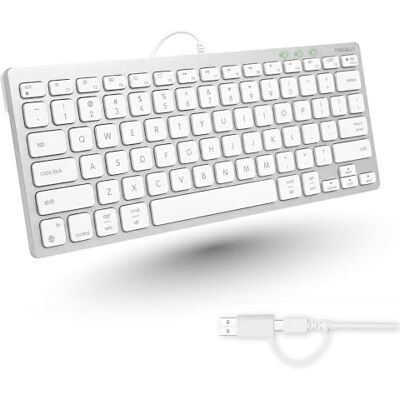 Macally Clavier filaire USB C pour Mac (USB C + USB A) Clavier compatible MacBook Pro/Air, iMac & MacMini Clavier Mac compact en aluminium Macally Clavier filaire USB C pour Mac (USB C + USB A) Clavier compatible MacBook Pro/Air, iMac & MacMini Clavier Mac compact en aluminium