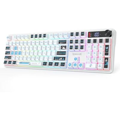 Redragon K526 PRO Clavier de jeu à membrane sans fil RVB Facile à utiliser, connexion sans fil stable, compatible avec PC Redragon K526 PRO Clavier de jeu à membrane sans fil RVB Facile à utiliser, connexion sans fil stable, compatible avec PC
