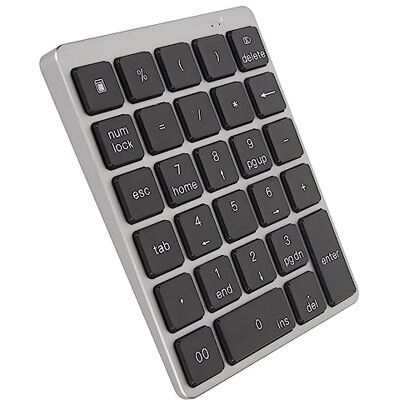 DAUZ Clavier Numérique, Mini Clavier Numérique Rechargeable Filaire 28 Touches pour PC (Gris Noir) DAUZ Clavier Numérique, Mini Clavier Numérique Rechargeable Filaire 28 Touches pour PC (Gris Noir)