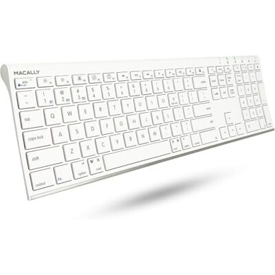 Macally Clavier Bluetooth sans fil avec clavier numérique pour ordinateurs portables, ordinateurs (Apple: Mac, iMac, MacBook Pro/Air, iOS, iPhone, iPad, Windows: PC et Android), smartphones, tablettes Macally Clavier Bluetooth sans fil avec clavier numérique pour ordinateurs portables, ordinateurs (Apple: Mac, iMac, MacBook Pro/Air, iOS, iPhone, iPad, Windows: PC et Android), smartphones, tablettes