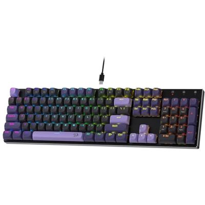 Redragon K556 HE Rapid Trigger Clavier filaire 104 touches Interrupteur magnétique à déclenchement ultra rapide 2 couches d'atténuation du bruit Base en aluminium Disposition Redragon K556 HE Rapid Trigger Clavier filaire 104 touches Interrupteur magnétique à déclenchement ultra rapide 2 couches d'atténuation du bruit Base en aluminium Disposition
