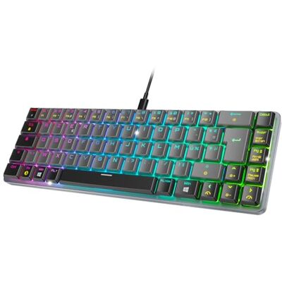 EMPIRE GAMING K241 – Clavier Gaming Mécanique Compact Slim en Aluminium Low Profile, FR (AZERTY), Filaire USB-C Détachable, 69 Touches MX Red, RGB 24 Effets, NKRO, Compatible PC/P5/P4/XB EMPIRE GAMING K241 – Clavier Gaming Mécanique Compact Slim en Aluminium Low Profile, FR (AZERTY), Filaire USB-C Détachable, 69 Touches MX Red, RGB 24 Effets, NKRO, Compatible PC/P5/P4/XB
