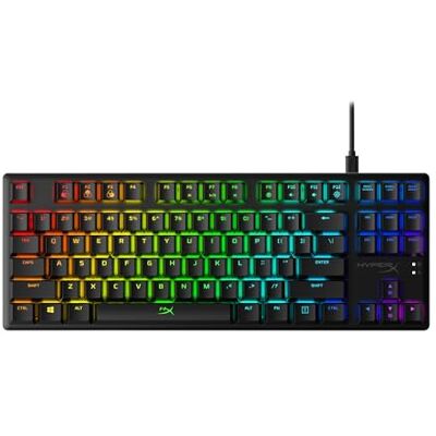 HyperX HX-KB7RDX-US Alloy Origins Core, clavier de jeu mécanique RVB, Tenkeyless, commutateurs rouges (disposition américaine), noir HyperX HX-KB7RDX-US Alloy Origins Core, clavier de jeu mécanique RVB, Tenkeyless, commutateurs rouges (disposition américaine), noir