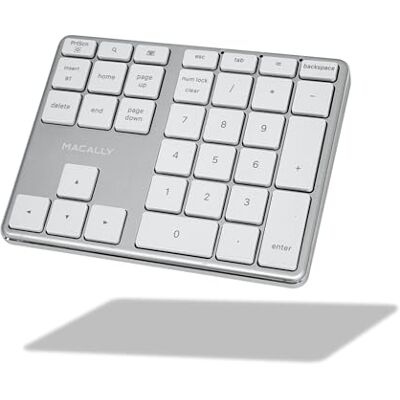 Macally Pavé numérique Bluetooth pour ordinateur portable – Clavier numérique sans fil rechargeable – Pavé numérique fin à 35 touches pour la saisie de données, pavé numérique 10 touches compatible Macally Pavé numérique Bluetooth pour ordinateur portable – Clavier numérique sans fil rechargeable – Pavé numérique fin à 35 touches pour la saisie de données, pavé numérique 10 touches compatible