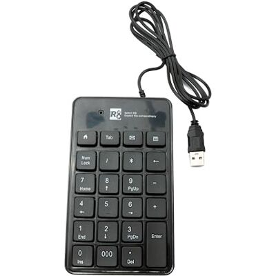 SYSTEM-S Numpad Clavier numérique 23 touches USB 2.0 type A Clavier ergonomique avec touches supplémentaires SYSTEM-S Numpad Clavier numérique 23 touches USB 2.0 type A Clavier ergonomique avec touches supplémentaires