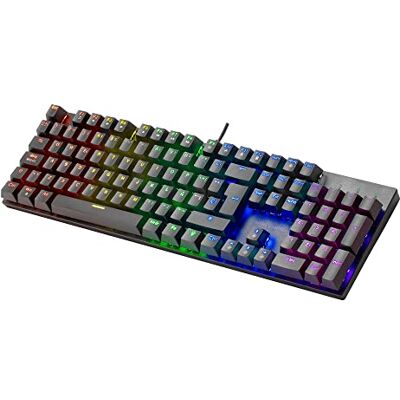 Mars Gaming MARSGAMING MK422 Noir, Clavier Mécanique Gaming RGB, Antighosting, Switch Mécanique Bleu, Langue Française Mars Gaming MARSGAMING MK422 Noir, Clavier Mécanique Gaming RGB, Antighosting, Switch Mécanique Bleu, Langue Française