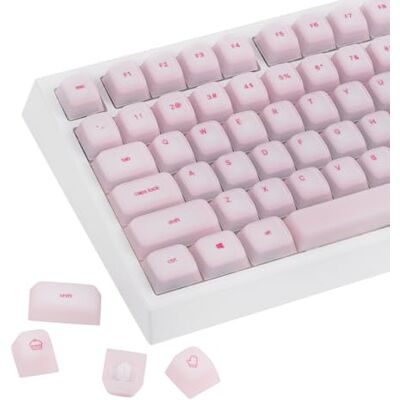 EPOMAKER AegisSil Ensemble de touches personnalisées, matériau en silicone, profil cerise, 113 touches, 65%/75%/96%/pleine taille, pour Cherry MX, Kailh, Outemu, Gateron Clavier de jeu mécanique (Rose EPOMAKER AegisSil Ensemble de touches personnalisées, matériau en silicone, profil cerise, 113 touches, 65%/75%/96%/pleine taille, pour Cherry MX, Kailh, Outemu, Gateron Clavier de jeu mécanique (Rose