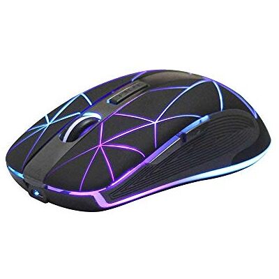 Rii Souris sans fil 2,4 G Souris optique sans fil avec récepteur USB Nano 7 LED Pour Windows/Mac/Linux, Office Home Noir Rii Souris sans fil 2,4 G Souris optique sans fil avec récepteur USB Nano 7 LED Pour Windows/Mac/Linux, Office Home Noir