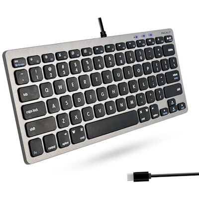 Macally Small USB C Keyboard Plug & Play Compatible Wired Apple Keyboard for Mac mini, MacBook Pro/Air, iMac, iPad, Windows, Chromebook with USBC Port Compact & Mini USB Type C Space Gray Macally Small USB C Keyboard Plug & Play Compatible Wired Apple Keyboard for Mac mini, MacBook Pro/Air, iMac, iPad, Windows, Chromebook with USBC Port Compact & Mini USB Type C Space Gray