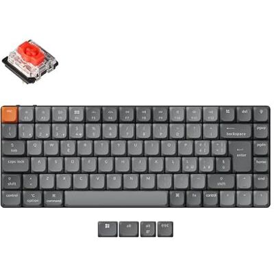 Keychron K3 Max Clavier mécanique Low-Profile 75% QWERTY italien, keycaps PBT double-shot, commutateur Gateron Red hot-swap, sans fil 2.4 GHz/Bluetooth 5.1, rétroéclairage RVB, QMK/VIA Keychron K3 Max Clavier mécanique Low-Profile 75% QWERTY italien, keycaps PBT double-shot, commutateur Gateron Red hot-swap, sans fil 2.4 GHz/Bluetooth 5.1, rétroéclairage RVB, QMK/VIA