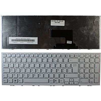 Keyboards4Laptops Sony Vaio VPCEH2A9E Clavier Français Blanc Cadre Blanc Remplacement pour Ordinateur Portable Keyboards4Laptops Sony Vaio VPCEH2A9E Clavier Français Blanc Cadre Blanc Remplacement pour Ordinateur Portable
