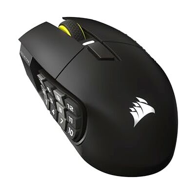 Corsair SCIMITAR ELITE WIRELESS SE MMO Souris de Jeu, 33 000 DPI – Gunmetal 16 Boutons Programmables, Adjustable Key Slider, Elgato Virtual Stream Deck, 1K Hyper-Polling, Jusqu'à 150h de Batterie Corsair SCIMITAR ELITE WIRELESS SE MMO Souris de Jeu, 33 000 DPI – Gunmetal 16 Boutons Programmables, Adjustable Key Slider, Elgato Virtual Stream Deck, 1K Hyper-Polling, Jusqu'à 150h de Batterie