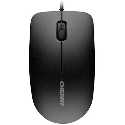 CHERRY MC 1000, Souris de bureau filaire, Capteur optique (1.200 dpi), 3 boutons, Design symétrique pour droitiers et gauchers, Certification GS, Noir CHERRY MC 1000, Souris de bureau filaire, Capteur optique (1.200 dpi), 3 boutons, Design symétrique pour droitiers et gauchers, Certification GS, Noir