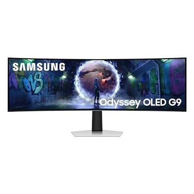 Samsung Moniteur de jeu Odyssey OLED G9 (S49DG934), incurvé (1800R), 49", 5120x1440 (DQHD), 32:9, HDR10+, OLED Glare Free, 240Hz, 0,03ms (GtG), HDMI, Micro HDMI, DP, Entrée Audio Samsung Moniteur de jeu Odyssey OLED G9 (S49DG934), incurvé (1800R), 49", 5120x1440 (DQHD), 32:9, HDR10+, OLED Glare Free, 240Hz, 0,03ms (GtG), HDMI, Micro HDMI, DP, Entrée Audio