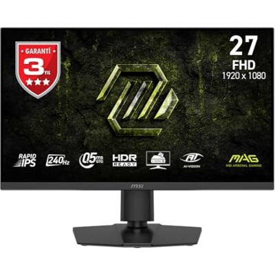 MSI mag 272PF X24 Moniteur Gaming 27" FHD, 1920 x 1080 Rapid IPS, 240 Hz, 0,5 ms, compatible HDR, protection oculaire, HDMI 2.0b, DP 1.2a, inclinaison/hauteur réglables, montage VESA, noir MSI mag 272PF X24 Moniteur Gaming 27" FHD, 1920 x 1080 Rapid IPS, 240 Hz, 0,5 ms, compatible HDR, protection oculaire, HDMI 2.0b, DP 1.2a, inclinaison/hauteur réglables, montage VESA, noir