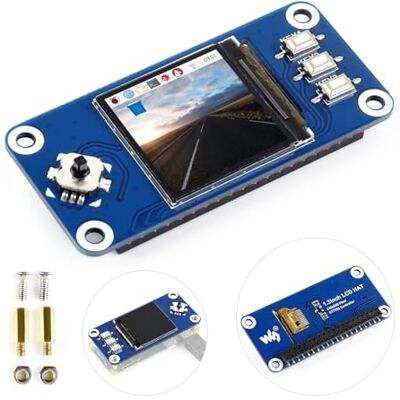 Waveshare Raspberry Pi 1.3inch IPS LCD Display Hat, 240x240 Pixels with Embedded Controller, Communicating Via SPI Interface Waveshare Raspberry Pi 1.3inch IPS LCD Display Hat, 240x240 Pixels with Embedded Controller, Communicating Via SPI Interface