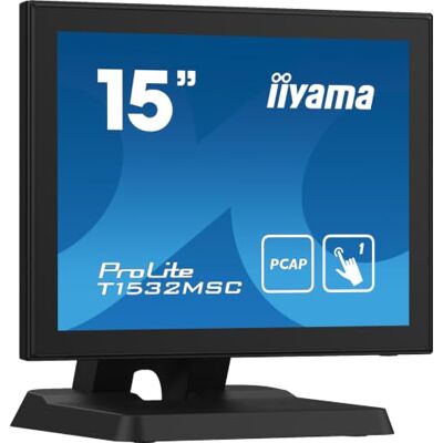 IIYAMA Prolite T1532MSC-B5X Écran LED 15" (15" visualisable) écran Tactile 1024 x 768 XGA TN 370 CD/m² 700:1-8 ms HDMI, VGA, DisplayPort Haut-parleurs Noir IIYAMA Prolite T1532MSC-B5X Écran LED 15" (15" visualisable) écran Tactile 1024 x 768 XGA TN 370 CD/m² 700:1-8 ms HDMI, VGA, DisplayPort Haut-parleurs Noir