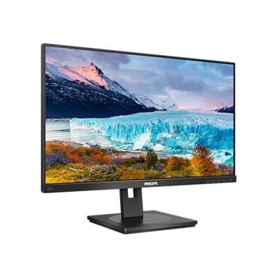 Philips 272S1M Écran FHD 27" réglable en hauteur (1920 x 1080, 75 Hz, DisplayPort, HDMI, DVI, VGA, hub USB) Noir Philips 272S1M Écran FHD 27" réglable en hauteur (1920 x 1080, 75 Hz, DisplayPort, HDMI, DVI, VGA, hub USB) Noir