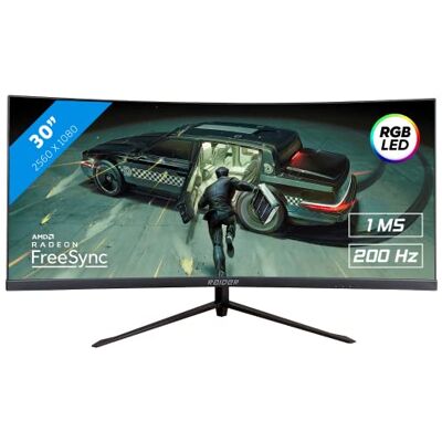 Raider Ultra Wide Gaming Monitor Courbé 30 pouces, 200 Hz, 1 ms 2560 x 1080 (8719327336854) Raider Ultra Wide Gaming Monitor Courbé 30 pouces, 200 Hz, 1 ms 2560 x 1080 (8719327336854)