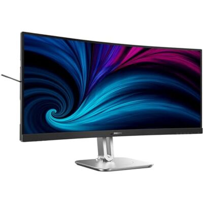Philips 34B2U5600C Écran incurvé WQHD de 34", réglable en hauteur (3440 x 1440, 120 Hz, HDMI, DisplayPort, USB-C (100 W PD), RJ45, hub USB), gris foncé Philips 34B2U5600C Écran incurvé WQHD de 34", réglable en hauteur (3440 x 1440, 120 Hz, HDMI, DisplayPort, USB-C (100 W PD), RJ45, hub USB), gris foncé
