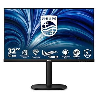 Philips 32B2U3601H 31,5 Pouces WQHD Moniteur, 100 Hz, Dalle IPS, 4 ms, synchronisation adaptative, réglage de la Hauteur, Haut-parleurs, Webcam Hello (2560 x 1440 HDMI 1 x 2.0 DP USB Hub) Noir Philips 32B2U3601H 31,5 Pouces WQHD Moniteur, 100 Hz, Dalle IPS, 4 ms, synchronisation adaptative, réglage de la Hauteur, Haut-parleurs, Webcam Hello (2560 x 1440 HDMI 1 x 2.0 DP USB Hub) Noir