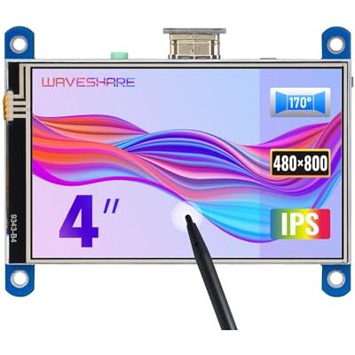 Waveshare Écran tactile LCD résistif 4 pouces compatible avec Raspberry Pi 4B/3B+/3A+/2B/B+/A+/Zero/Zero W/WH/Zero 2W CM3+/4 Résolution 480 × 800 HDMI IPS Prend en charge Windows Waveshare Écran tactile LCD résistif 4 pouces compatible avec Raspberry Pi 4B/3B+/3A+/2B/B+/A+/Zero/Zero W/WH/Zero 2W CM3+/4 Résolution 480 × 800 HDMI IPS Prend en charge Windows