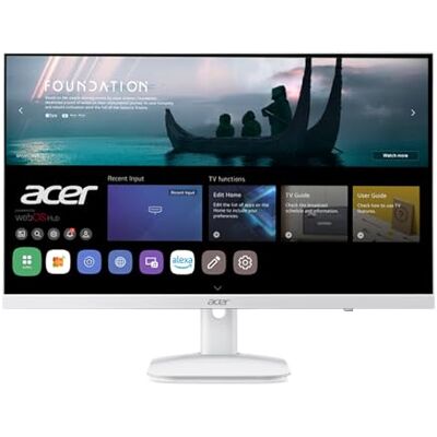 Acer Moniteur intelligent avec WebOS 27 pouces FHD 1920 x 1080 IPS 120 Hz Prise en charge Bluetooth Projection sans fil Appareil iOT 2 x HDMI 1.4, 1 x Ethernet, 2 x USB 2.0 et 1 x audio Acer Moniteur intelligent avec WebOS 27 pouces FHD 1920 x 1080 IPS 120 Hz Prise en charge Bluetooth Projection sans fil Appareil iOT 2 x HDMI 1.4, 1 x Ethernet, 2 x USB 2.0 et 1 x audio