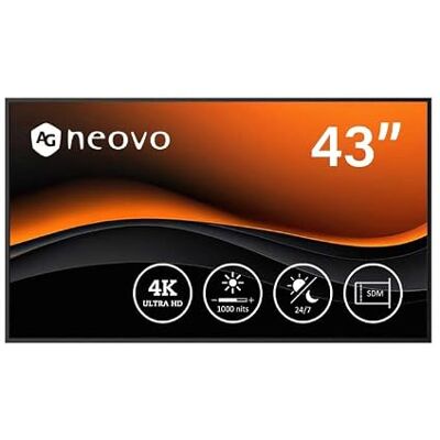 Neovo PD4302・Écran plat de signalisation numérique ・109,2 cm (43")・LCD・3840 x 2160 pixel・24/7 (PD4302) Neovo PD4302・Écran plat de signalisation numérique ・109,2 cm (43")・LCD・3840 x 2160 pixel・24/7 (PD4302)