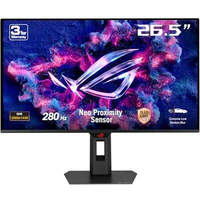 Asus ROG STRIX OLED XG27ACDMS Moniteur Gaming 26,5" QD-OLED Noir (2560 x 1440), temps de réponse 0,03 ms, 280 Hz, compatible avec G-Sync, USB Type-C, HDMI, DisplayPort, DisplayWidget Center Asus ROG STRIX OLED XG27ACDMS Moniteur Gaming 26,5" QD-OLED Noir (2560 x 1440), temps de réponse 0,03 ms, 280 Hz, compatible avec G-Sync, USB Type-C, HDMI, DisplayPort, DisplayWidget Center