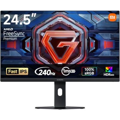 Xiaomi Moniteur de jeu G25i 2026, 25", 240 Hz, 1 ms GTG, FreeSync Premium, HDR 400, Fast IPS, 100% sRGB, 93% DCI-P3, △E < 2, certification TÜV faible lumière bleue Xiaomi Moniteur de jeu G25i 2026, 25", 240 Hz, 1 ms GTG, FreeSync Premium, HDR 400, Fast IPS, 100% sRGB, 93% DCI-P3, △E < 2, certification TÜV faible lumière bleue
