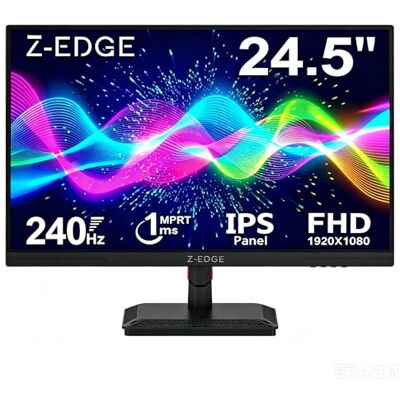 Z-Edge Ecran Gaming 25'' 240 Hz, IPS Panel, FHD 1080P, 1ms MPRT, FreeSync, Moniteur PC Gamer LED 16:9, Inclinaison Réglable, 350cd/m², HDMI2.0 & DP1.4, VESA 100 * 100mm (HDMI Câble Inclus) Z-Edge Ecran Gaming 25'' 240 Hz, IPS Panel, FHD 1080P, 1ms MPRT, FreeSync, Moniteur PC Gamer LED 16:9, Inclinaison Réglable, 350cd/m², HDMI2.0 & DP1.4, VESA 100 * 100mm (HDMI Câble Inclus)