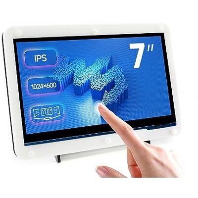 Waveshare 7 Pouces Écran Tactile Capacitif IPS LCD HDMI 1024x600 avec Cas Bicolor pour Raspberry Pi 3 Model B+/4 Waveshare 7 Pouces Écran Tactile Capacitif IPS LCD HDMI 1024x600 avec Cas Bicolor pour Raspberry Pi 3 Model B+/4