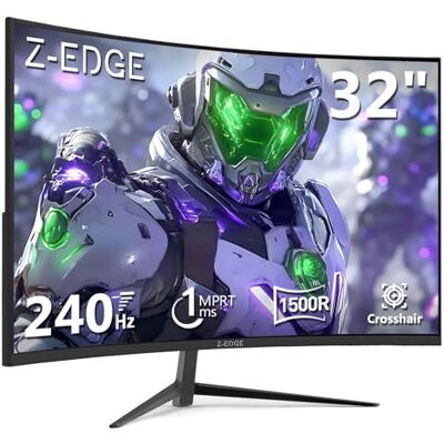 Z-Edge Ecran Pc Gamer Incurvé 32'' 240 Hz, 1ms, FreeSync, 1080P, 4000:1, Moniteur Gaming 16:9 Lunette Ultra Fine, 1500R VA, Inclinaison Réglable, 2×HDMI2.0 & 2×DP1.4, VESA (HDMI Câble Inclus) Z-Edge Ecran Pc Gamer Incurvé 32'' 240 Hz, 1ms, FreeSync, 1080P, 4000:1, Moniteur Gaming 16:9 Lunette Ultra Fine, 1500R VA, Inclinaison Réglable, 2×HDMI2.0 & 2×DP1.4, VESA (HDMI Câble Inclus)