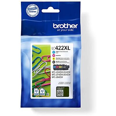 Brother Cartouches d'encre noir, cyan, magenta, jaune, noir, cyan, magenta et jaune Multipack de chaque cartouche d'impression jusqu'à 1500 pages pour CMY et 3000 pour K Brother Cartouches d'encre noir, cyan, magenta, jaune, noir, cyan, magenta et jaune Multipack de chaque cartouche d'impression jusqu'à 1500 pages pour CMY et 3000 pour K