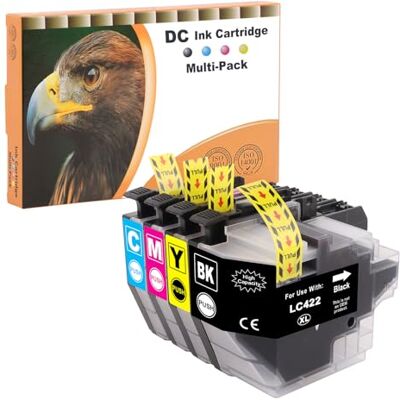 D&C LC422XL Cartouches d'encre compatibles pour Brother LC-422XL LC 422 pour Brother MFC-J5340DW MFC-J5345DW MFC-J5740DW MFC-J6540DW MFC-J6940DW (Noir, Cyan, Magenta, Jaune, 4-Pack) D&C LC422XL Cartouches d'encre compatibles pour Brother LC-422XL LC 422 pour Brother MFC-J5340DW MFC-J5345DW MFC-J5740DW MFC-J6540DW MFC-J6940DW (Noir, Cyan, Magenta, Jaune, 4-Pack)