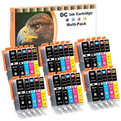 D&C Lot de 30 cartouches d'encre compatibles avec Canon PGI-550 XL CLI-551 XL pour Canon Pixma MG7550 MX925 iP7200 iP7250 MG5400 Series MG5450 MG5550 MG5650 MG5655 MX725 MX920 iP8750 0 iX6 850 MG6350 D&C Lot de 30 cartouches d'encre compatibles avec Canon PGI-550 XL CLI-551 XL pour Canon Pixma MG7550 MX925 iP7200 iP7250 MG5400 Series MG5450 MG5550 MG5650 MG5655 MX725 MX920 iP8750 0 iX6 850 MG6350