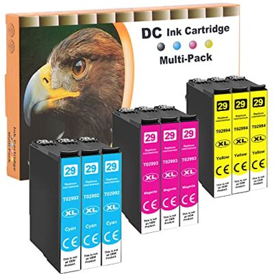 D&C Cartouches d'encre compatibles pour Epson 29XL 29 pour Expression HomeXP-235 XP-245 XP-247 XP-255 XP-257 XP-332 XP-335 XP-342 XP-345 XP-352 XP-355 XP-432 XP-435 (3Cyan/3Magenta/3Jaune, 9-Pack) D&C Cartouches d'encre compatibles pour Epson 29XL 29 pour Expression HomeXP-235 XP-245 XP-247 XP-255 XP-257 XP-332 XP-335 XP-342 XP-345 XP-352 XP-355 XP-432 XP-435 (3Cyan/3Magenta/3Jaune, 9-Pack)