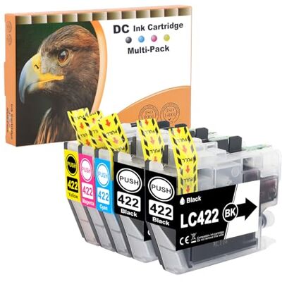 D&C LC422 Cartouches d'encre compatibles avec Brother LC-422 LC422XL Multipack pour Brother MFC-J5340DW MFC-J5345DW MFC-J5740DW MFC-J6540DW MFC-J6940DW (noir, cyan, magenta, jaune, lot de 5) D&C LC422 Cartouches d'encre compatibles avec Brother LC-422 LC422XL Multipack pour Brother MFC-J5340DW MFC-J5345DW MFC-J5740DW MFC-J6540DW MFC-J6940DW (noir, cyan, magenta, jaune, lot de 5)