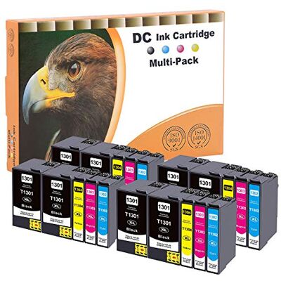 D&C 20x Cartouches d'encre compatibles pour Epson 13XL T1301 T1302 T1303 T1304 pour Epson Stylus BX-525WD BX-535WD BX-625FWD BX-630FW BX-635FWD BX-935FWD SX-525WD SX-535WD SX-620 FW Workforce 525 630 D&C 20x Cartouches d'encre compatibles pour Epson 13XL T1301 T1302 T1303 T1304 pour Epson Stylus BX-525WD BX-535WD BX-625FWD BX-630FW BX-635FWD BX-935FWD SX-525WD SX-535WD SX-620 FW Workforce 525 630