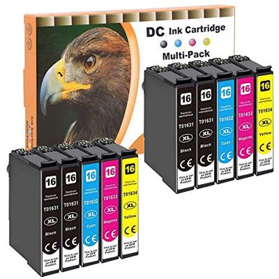 D&C Lot de 10 cartouches d'encre compatibles avec Epson 16 16XL Workforce WF-2760DWF WF-2760 WF-2630 WF-2540 WF-2660 WF-2750 WF-2650 WF-2510 WF-2530 WF-2010 WF-2660DWF WF-2700 WF-2010 0 W WF-25. 00WF D&C Lot de 10 cartouches d'encre compatibles avec Epson 16 16XL Workforce WF-2760DWF WF-2760 WF-2630 WF-2540 WF-2660 WF-2750 WF-2650 WF-2510 WF-2530 WF-2010 WF-2660DWF WF-2700 WF-2010 0 W WF-25. 00WF