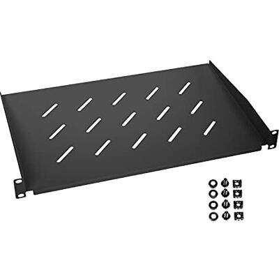 HMF 65499 Tablette pour armoire serveur 19" 1 U Profondeur d'encastrement : 300 mm Noir HMF 65499 Tablette pour armoire serveur 19" 1 U Profondeur d'encastrement : 300 mm Noir