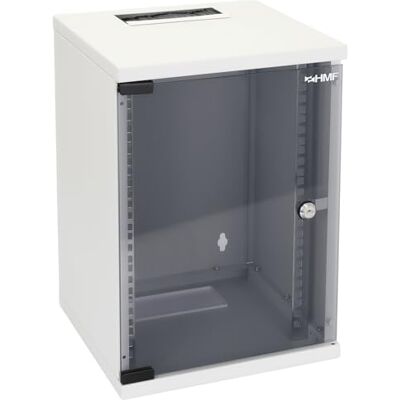 HMF 63409-07 Armoire réseau, armoire serveur 10" 9 U Profondeur 300 mm Entièrement montée Porte en verre Gris clair HMF 63409-07 Armoire réseau, armoire serveur 10" 9 U Profondeur 300 mm Entièrement montée Porte en verre Gris clair