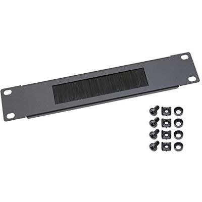 HMF 63389-02 Passe-câble avec brosse pour armoire serveur 10 pouces Noir HMF 63389-02 Passe-câble avec brosse pour armoire serveur 10 pouces Noir