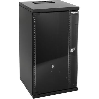 HMF 63412-02 Armoire réseau, armoire serveur 10" 12 U Profondeur 300 mm Entièrement montée Porte en verre Noir HMF 63412-02 Armoire réseau, armoire serveur 10" 12 U Profondeur 300 mm Entièrement montée Porte en verre Noir