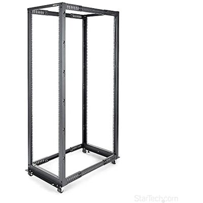 StarTech .com Rack Serveur Mobile 42U à 4 Montants, Rack Réseau 19", Rack Roulant avec Profondeur Ajustable pour PC/AV/Données/IT Roulettes, Pieds de Mise à Niveau ou Montage au Sol (4POSTRACK42) Support informatique mobile ou au sol, écrous et vis, mar StarTech .com Rack Serveur Mobile 42U à 4 Montants, Rack Réseau 19", Rack Roulant avec Profondeur Ajustable pour PC/AV/Données/IT Roulettes, Pieds de Mise à Niveau ou Montage au Sol (4POSTRACK42) Support informatique mobile ou au sol, écrous et vis, mar