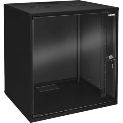 HMF 65712-02 Armoire réseau, Baie serveur 19 pouces 12 U Profondeur de montage 275 mm Porte en Verre Noir HMF 65712-02 Armoire réseau, Baie serveur 19 pouces 12 U Profondeur de montage 275 mm Porte en Verre Noir