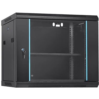 VEVOR Armoire serveur réseau 9U à montage mural, profondeur de 39,9 cm, armoire serveur, capacité de charge maximale de 90,7 kg, avec panneaux latéraux de porte en verre verrouillable, pour équipement VEVOR Armoire serveur réseau 9U à montage mural, profondeur de 39,9 cm, armoire serveur, capacité de charge maximale de 90,7 kg, avec panneaux latéraux de porte en verre verrouillable, pour équipement